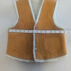 Vintage Kids Suede Sherpa Vest